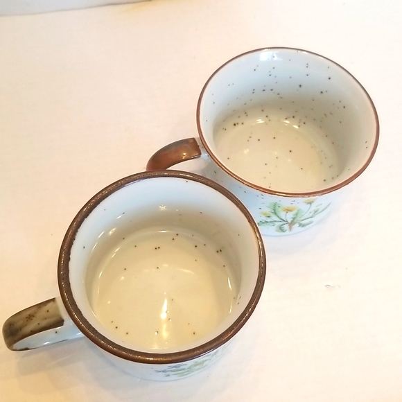 Vintage Ceramic Speckled Wildflower Mugs Anthropologie - Picture 11 of 11